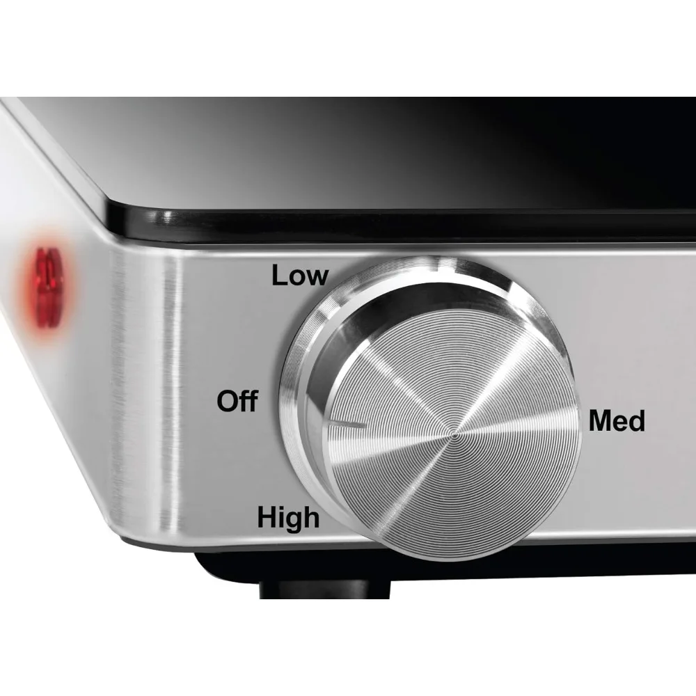 Chefman Electric Warming Tray with Adjustable Temperature Control, Glass Top Large 21&rdquo;x16&rdquo; Surface Keeps Food Hot,Black
