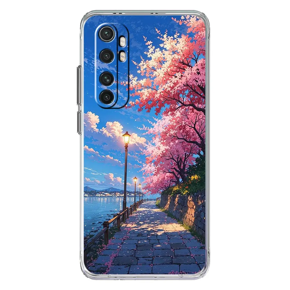 Japanese Landscape Clear Phone Case – Artistic Protective Cover