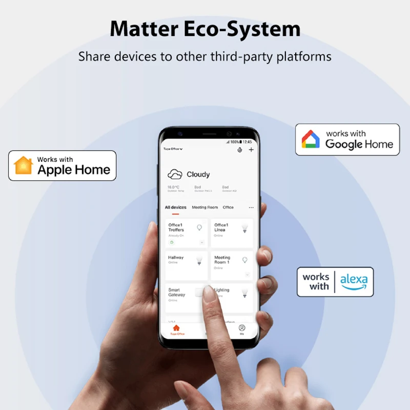 Matter 16A Wifi Smart Socket EU Plug with Power Monitor Tuya Smart Home Applianc
