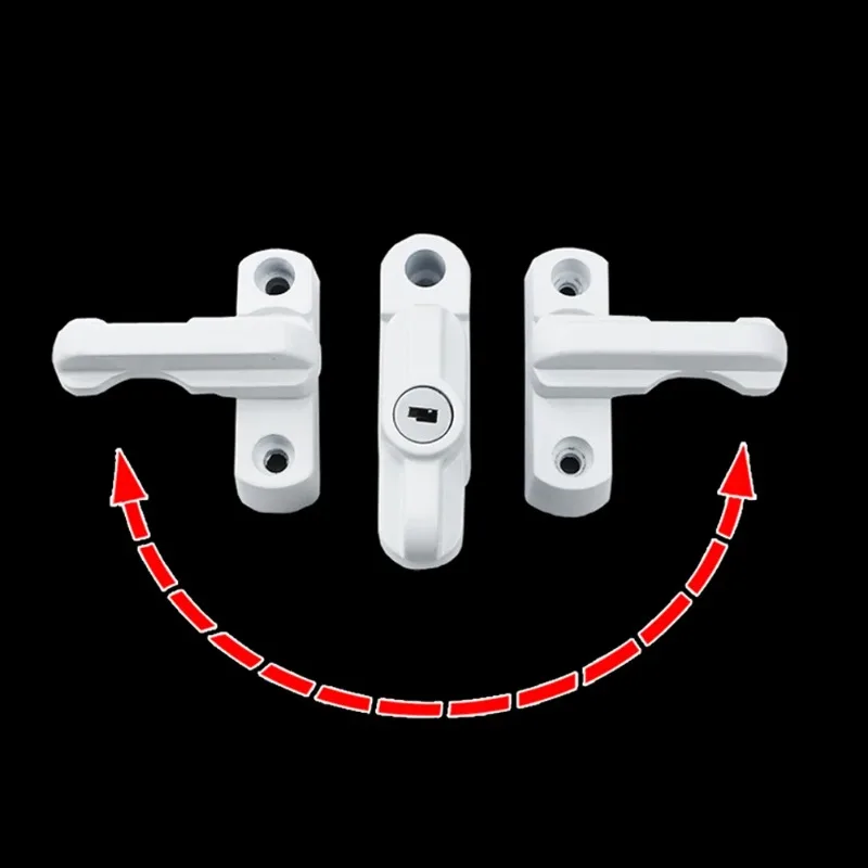 Toggle Latches T-locks With Key External Window Lock Buckle Alloy Safety Locks UPVC Door Sash Jammer Security Restrictor Anti Theft