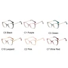 Anti Blue Light Reading Glasses For Women Big Luxury Prescription Metal Frame Red Cat Eye Female Eyeglasses Diopters +1.75 +2.25 4