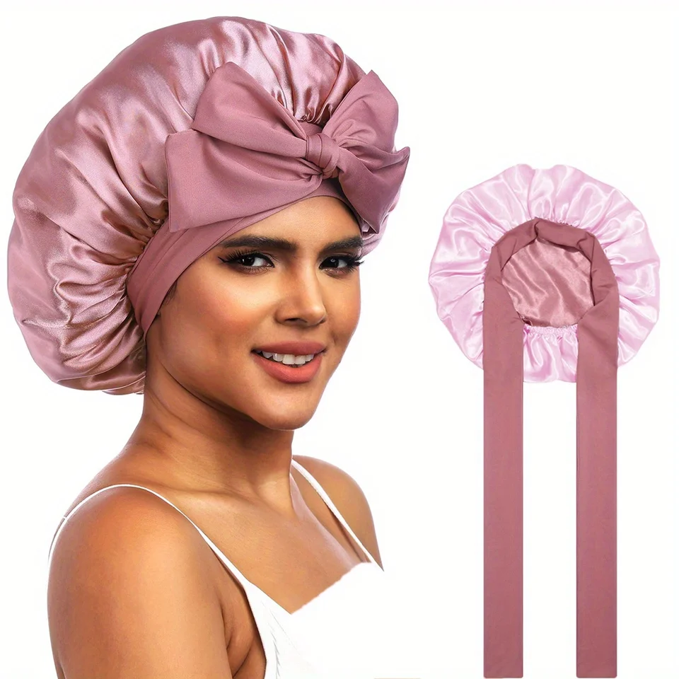 Reversible Double Layer Satin Hair Bonnet