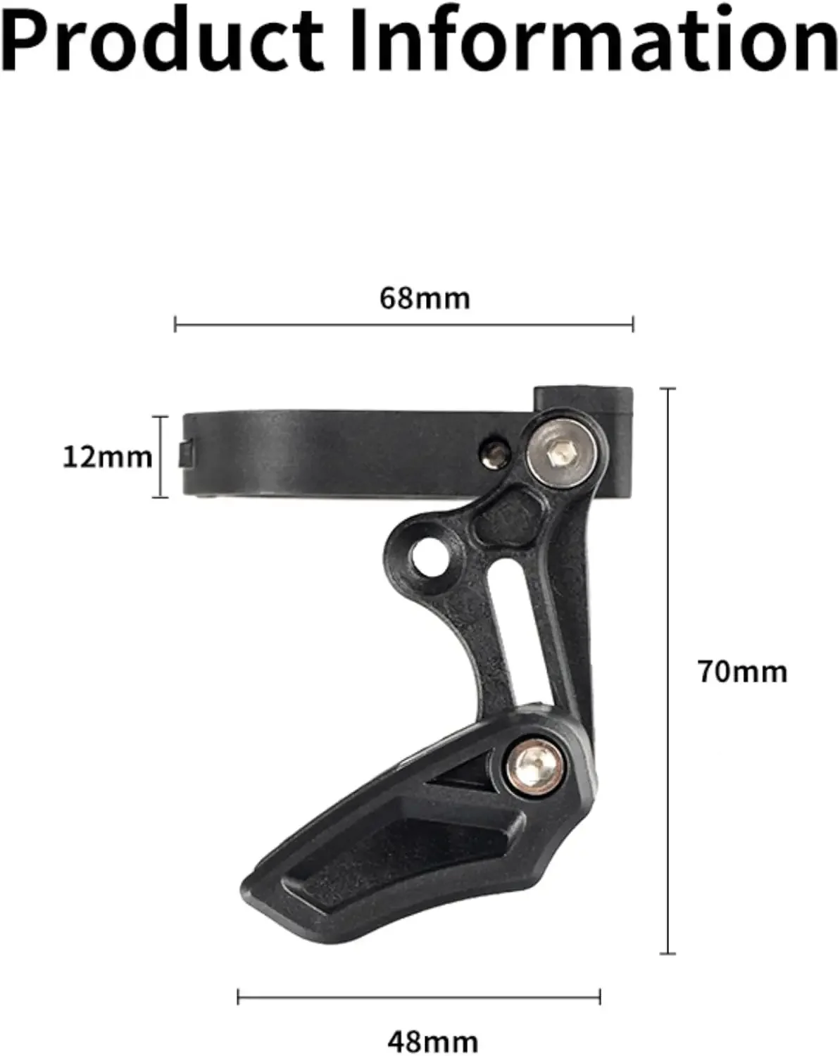 Einstellbare Mountainbike-Kettenführung, langlebig, Single Speed Down Hill MTB-Kette, schützende Fallabdeckung für 27,2–34,9 Zoll MTB – Detail 2