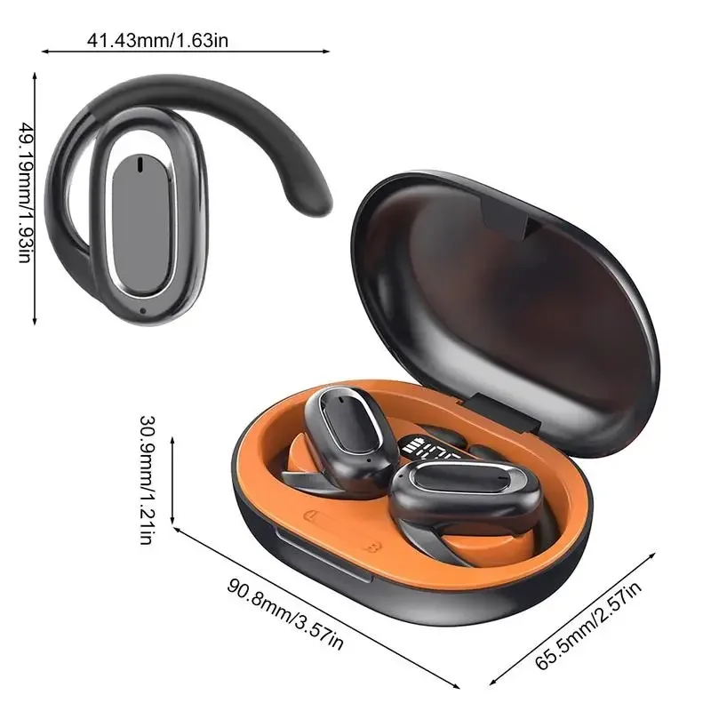 Wireless Ear Clip Bone Conduction Headphones Wireless  Blutooth 5.3 Mini Headset Clip Earbuds Sport Running Earring Earphone