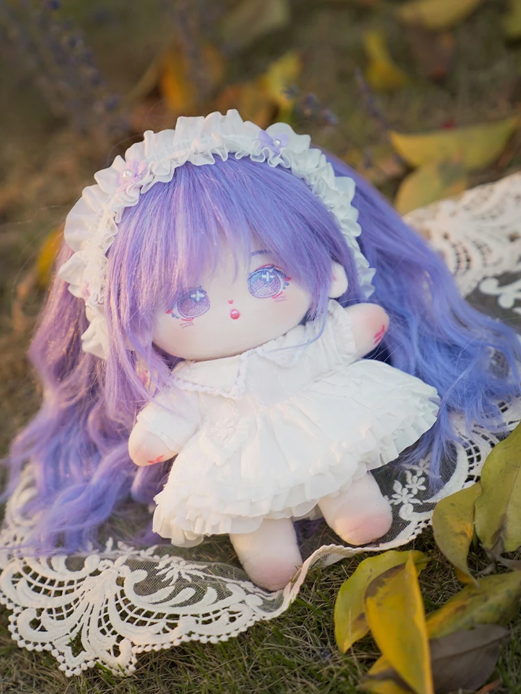 

No attributes Purple Plush 20cm Doll Skirt Clothes Dress Up Anime Plushie Toy