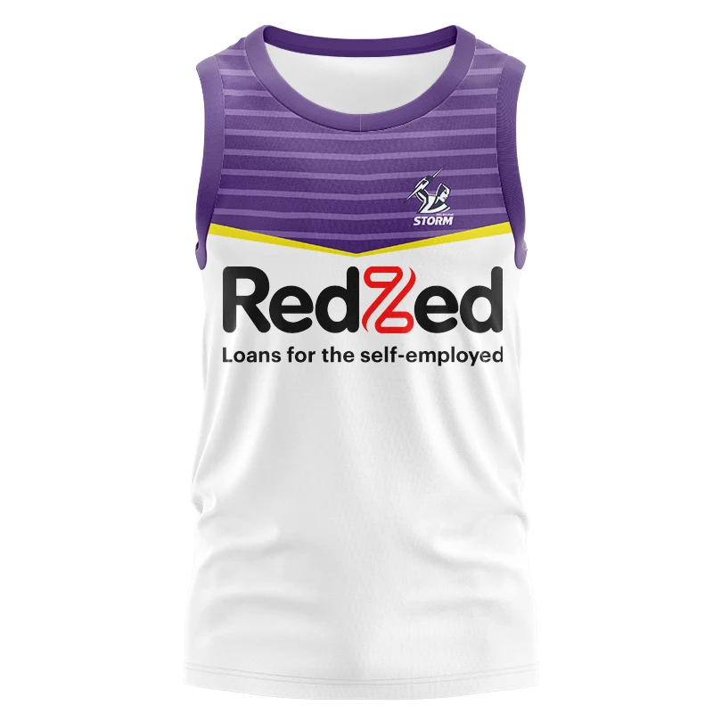 Ladies' Maternity Outfit 3D Printed Melbourne Storm Rugby Shirt Street Men's and Women's Round Neck Pullover Printed Sports Vest
