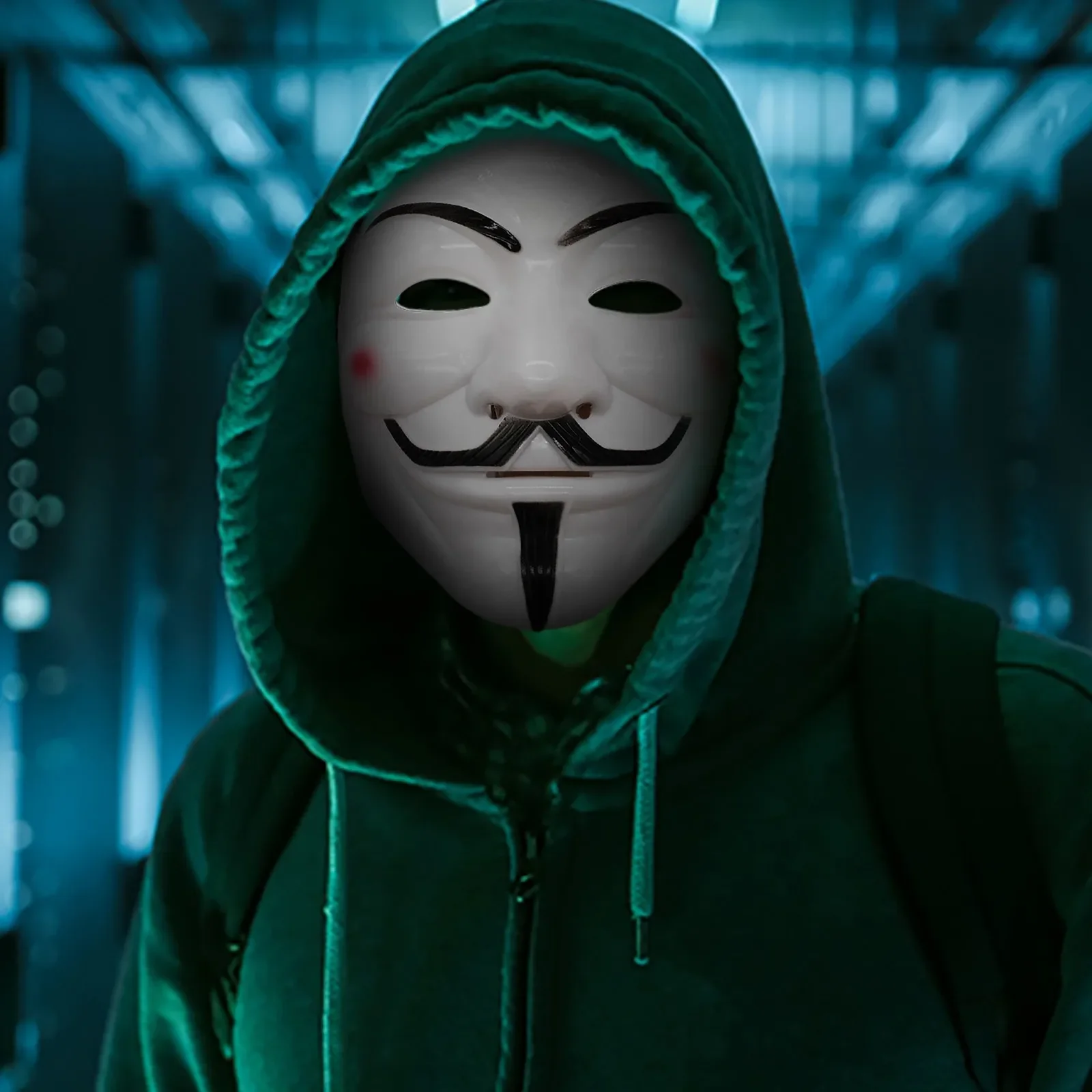 Guy Fawkes Mask - BlackWhite Revolutionary Style Halloween Cosplay Accessory