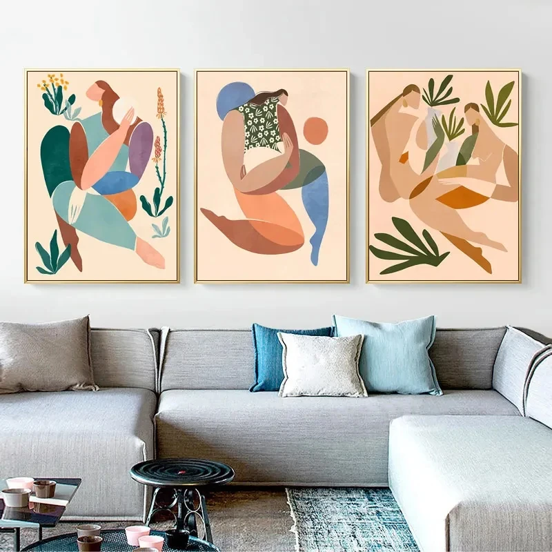 

Abstract Girl Body Wall Art Oil Painting Nordic Modern Posters and Printmaking Living Room Bedroom Home Decoration Wall Painting