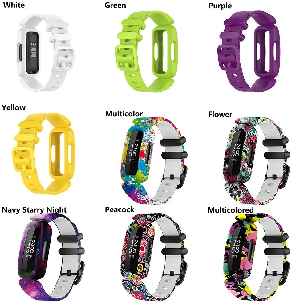 Wrist Strap Silicone Bracelet For Fitbit Ace 3/inspire 2 Smart Watch Band Bracelet Replacement Kids Wristband Watchbands