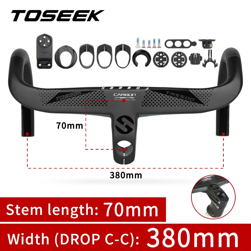 イエロー】TOSEEK TTバイクハンドル T800カーボン DHバー TTバー