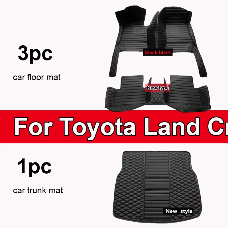 

Car Floor Mats For Toyota Land Cruiser Rando-Kurūzā LandCruiser 1999~2007 5seat Car Mats Luxury Carpets Tapetes Car Accessories