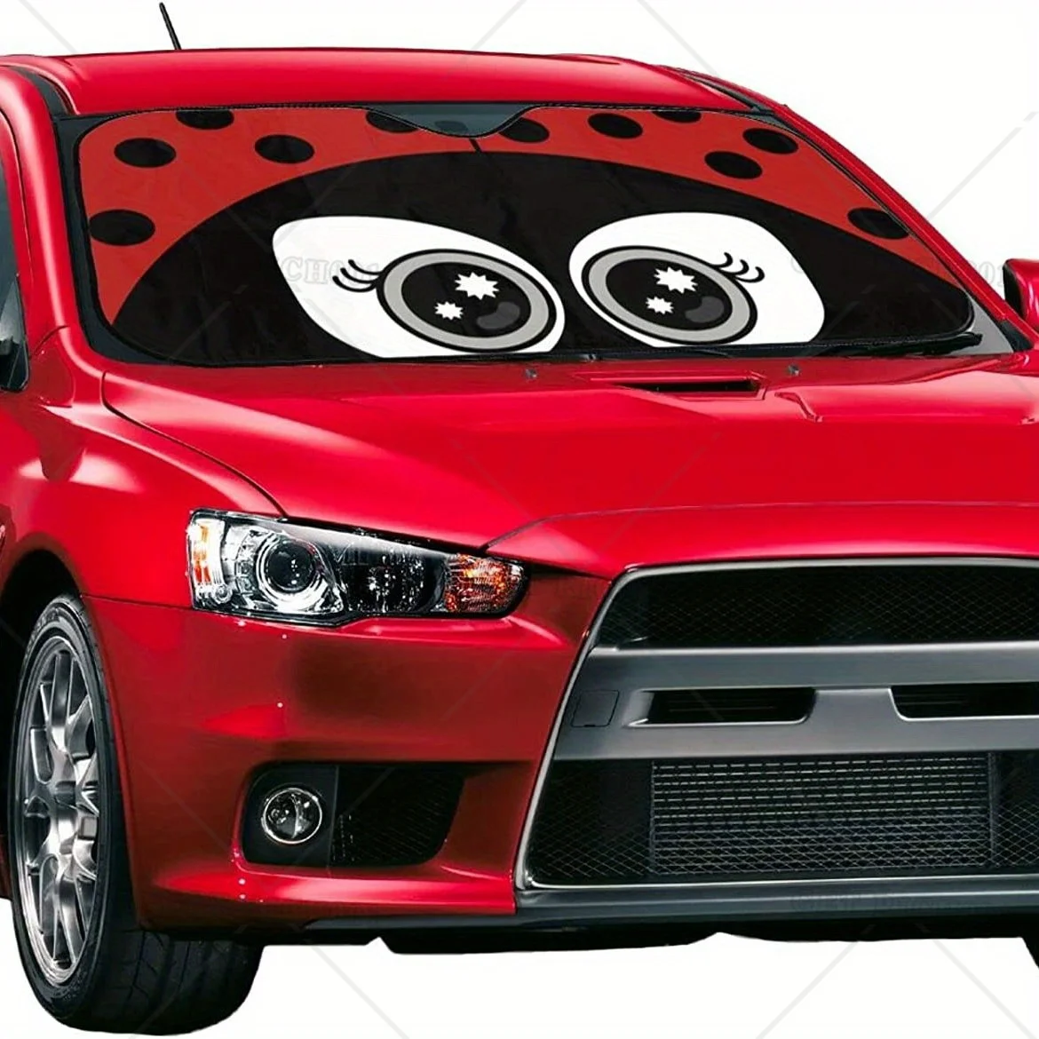 Cute Cartoon Ladybug Windshield Sunshade Car Window Sunshade S/M Size Protect Your Car From UV Rays