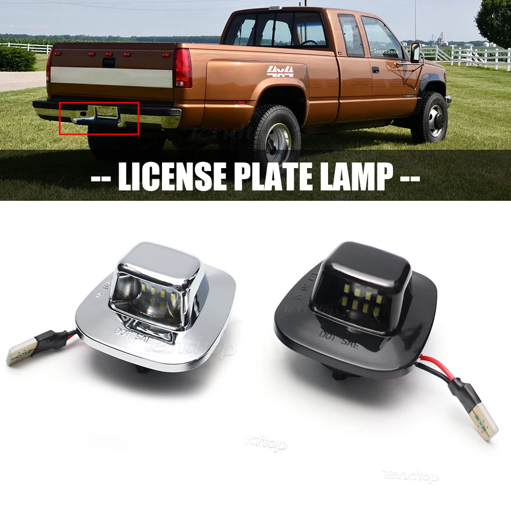 

2 шт. для Chevy C1500 C2500 C3500 K1500 K2500 K3500 Pickup Blazer GMC Tahoe светодиодный номерной знак