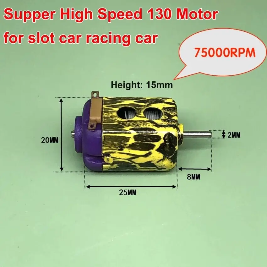 Lcuihong-Mini motore dc 130 Forma piatta Motore ad alta velocità, 3.0-4 V, Forte Motore della spazzola di carbonio magnetico con foro di raffreddamento per modello giocattolo, 840 Motore principale Pe