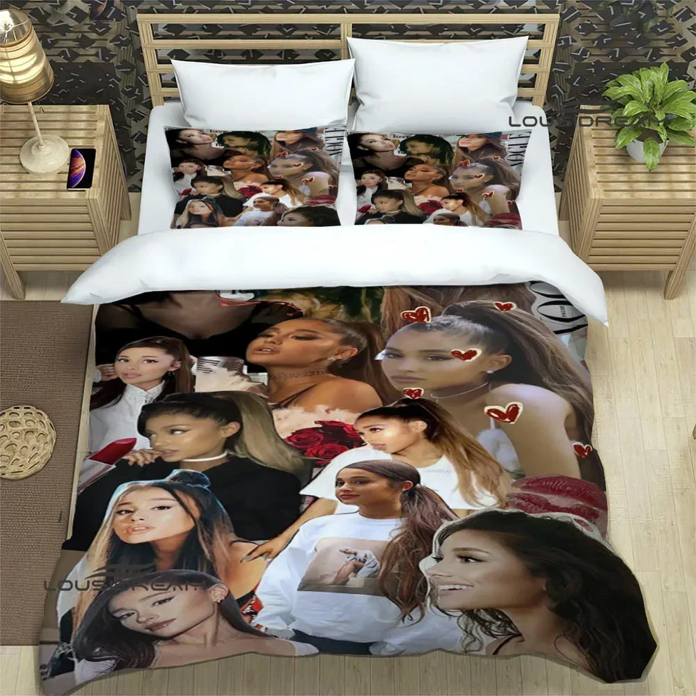 Singer Ariana grande Printed Bedding Sets exquisite bed supplies set duvet cover comforter set bedding set luxury birthday gift 2