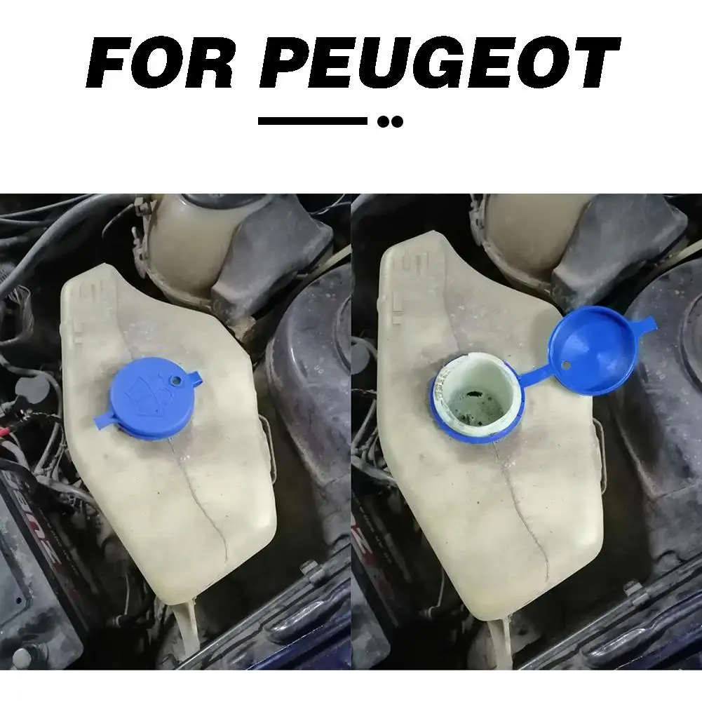 Windshield Washer Cap 1Pcs For Peugeot 307 206 408 308 207 C2 Car Windshield Wiper Washer Fluid Reservoir Lid Cover Tank Bottle Pot