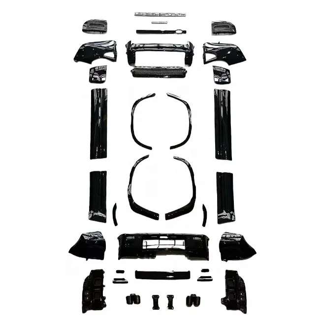 

Hot Sale Full Set Upgrade Black Style Trim Body Kit Car Bumper Side Skirt Over Fender for Land Rover Defender 2020+