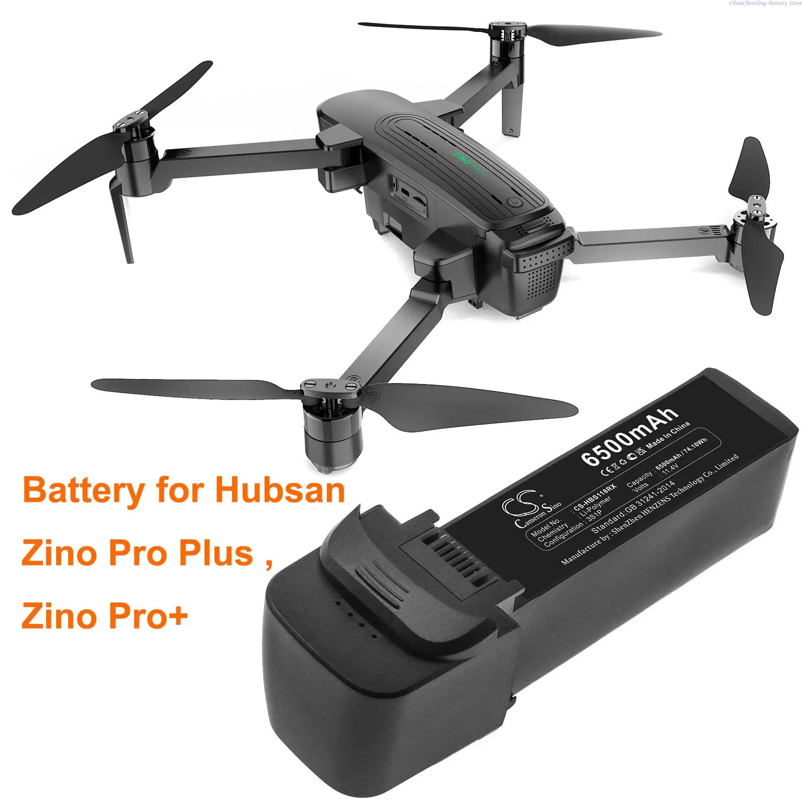 Baterai Cameron Sino 6500MAh 9834117 untuk Hubsan Zino Pro Plus