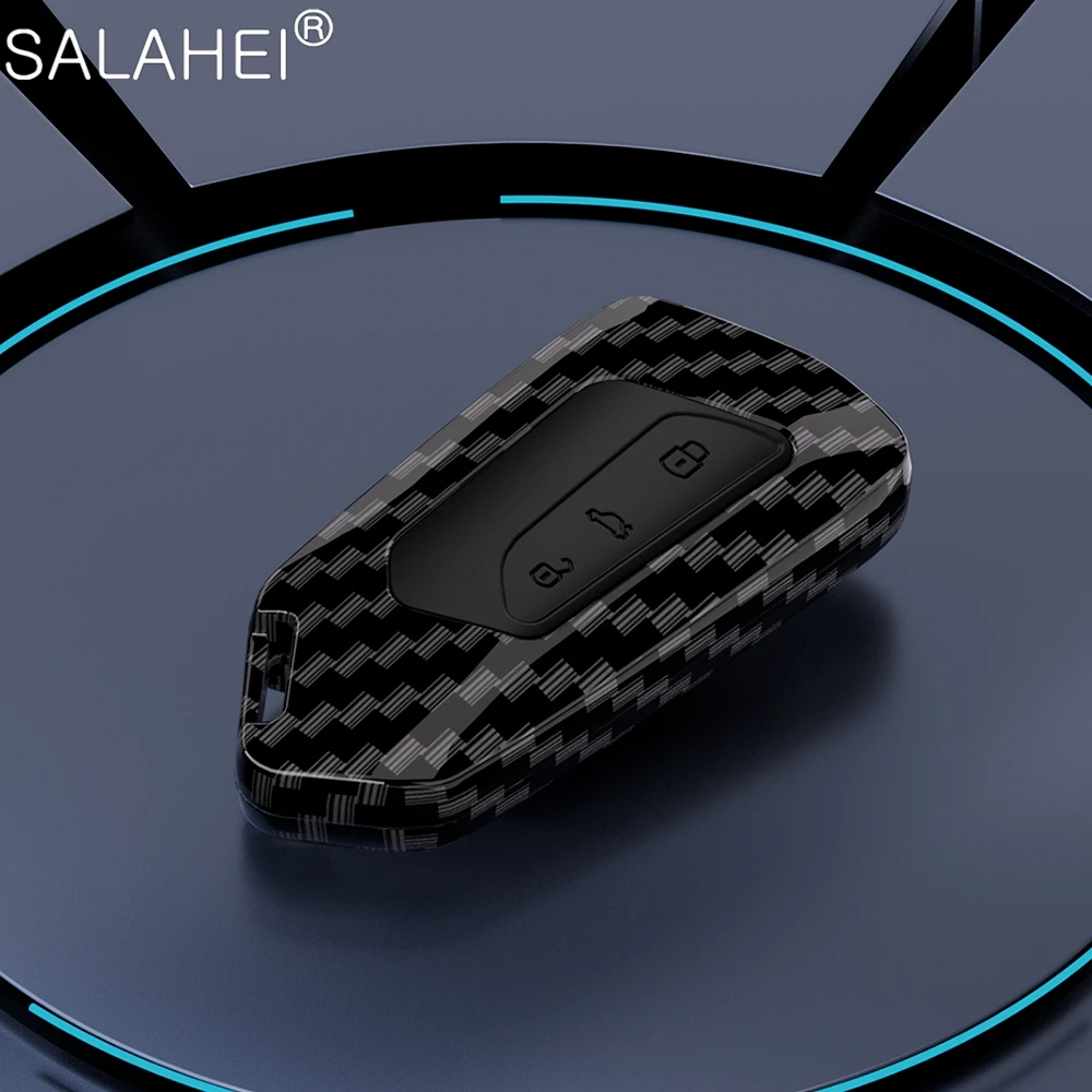 Abs In Fibra Di Carbonio Car Key Case Cover Shell Fob Per Volkswagen Vw Golf 8 Mk8 Id.4 Skoda Octavia 4 A8 Seat Leon Mk4 Cupra Formentor