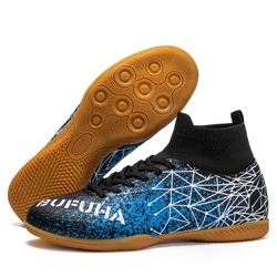 High - Quality Ultralight Unisex Soccer Shoes - Breathable Professional Football Boots - 45 (Black TF)