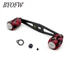 BYOFW 103mm Carbon Fiber Powerful Baitcasting Reel Handle For Abu Garcia Daiwa Grips  Red Camouflage Double Knobs DIY Repair Kit 6
