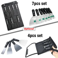 4/7pcs Putty Knife Set With Bag Putty Knife Painting Putty Knife Scraper Blade Putty Knives Tool Bag 1"1.5" 2" 2.5" 3" 4" 5" 1