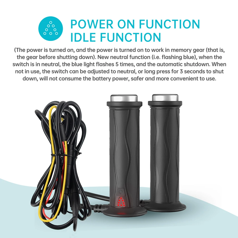 DC 12V Adjustable Hot Grip Handle Silicone Electric Molded Grips Waterproof Electric Hot Heated Grip Motorcycle Parts for Winter