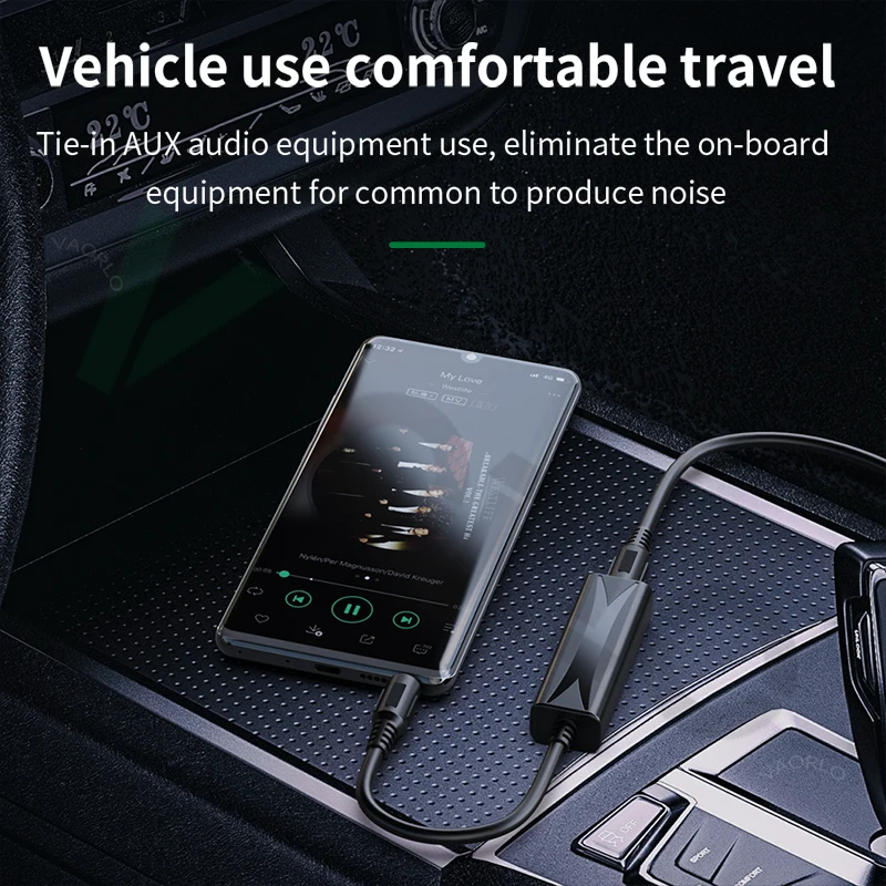 Audio Noise Filter VAORLO 3.5mm AUX Audio Anti-interference Ground Loop Noise Filter Lsolator Eliminate Cancelling For Home Stereo Car Audio System