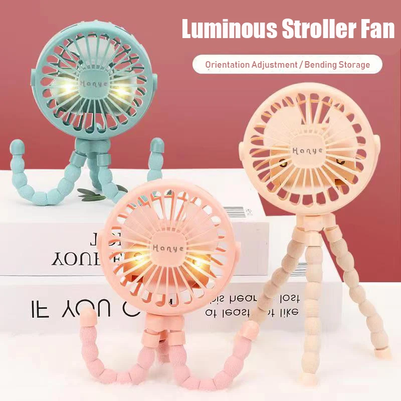 Portable Clip-On Stroller and Cart Fan - Rechargeable Handheld Electric Fan for Babies with 600mAh Battery, Ideal for Outdoor Use and Home Cooling, Offers 3 Speed Settings - Image 2