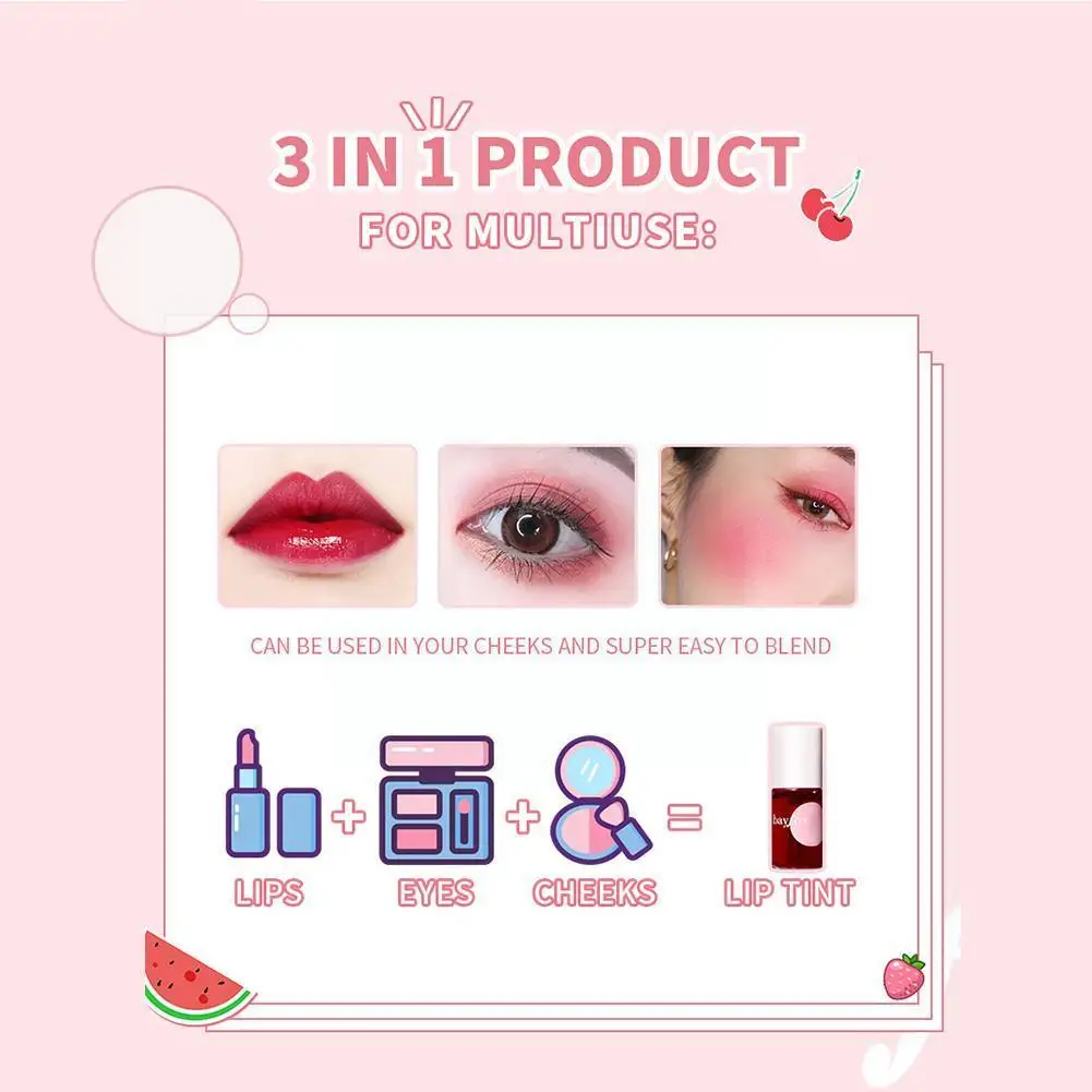 Liquid Lipstick Blusher Waterproof Lip Tint Dyeing Korean Makeup Stain Lip Beauty Long-Lasting Makeup Sexy Plump
