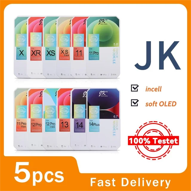 5Pcs/Lot JK Incell LCD For iPhone 11 X XS XR Screen Touch Display Assembly Replacement For iPhone 12 Pro Max 13 14 Plus LCD