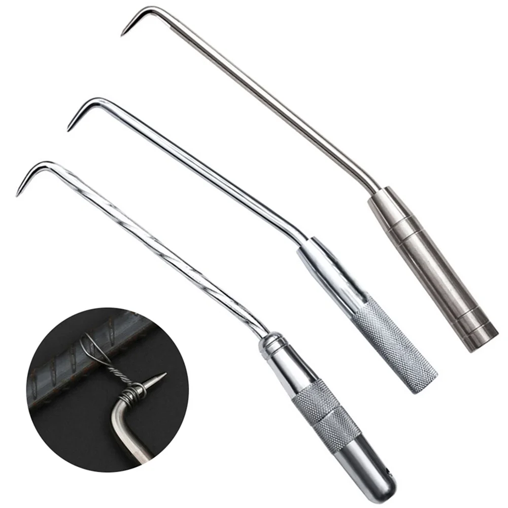 

Stainless Steel Construction Hook Thread Rebar Tie Wire Twister With Hook Flexible Rotation Hand Binding Steel Bars Hand Tool