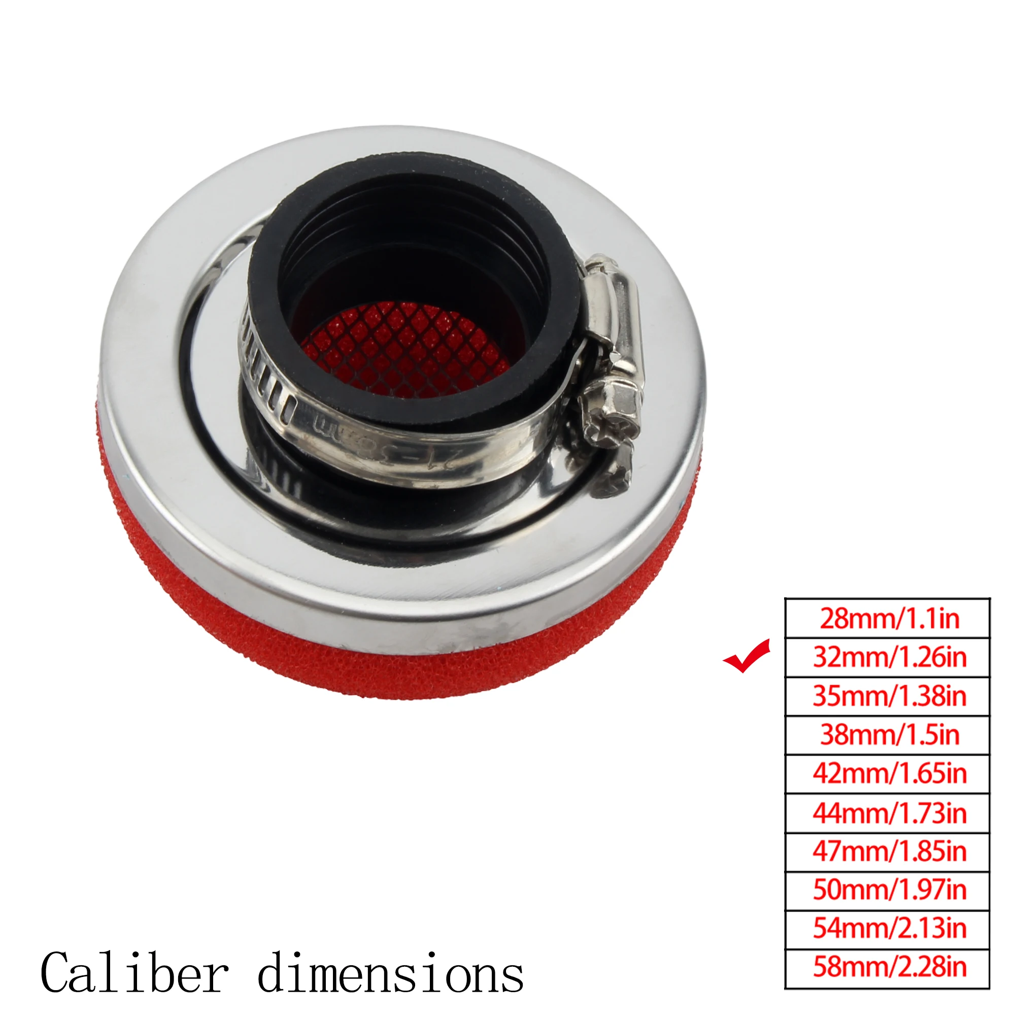 Filtro de ar de espuma reta para motocicleta, 28 32 35 38 42 45 50 54 58mm, limpador de esponja, moto scooter, motocross, dirt bike, acessórios