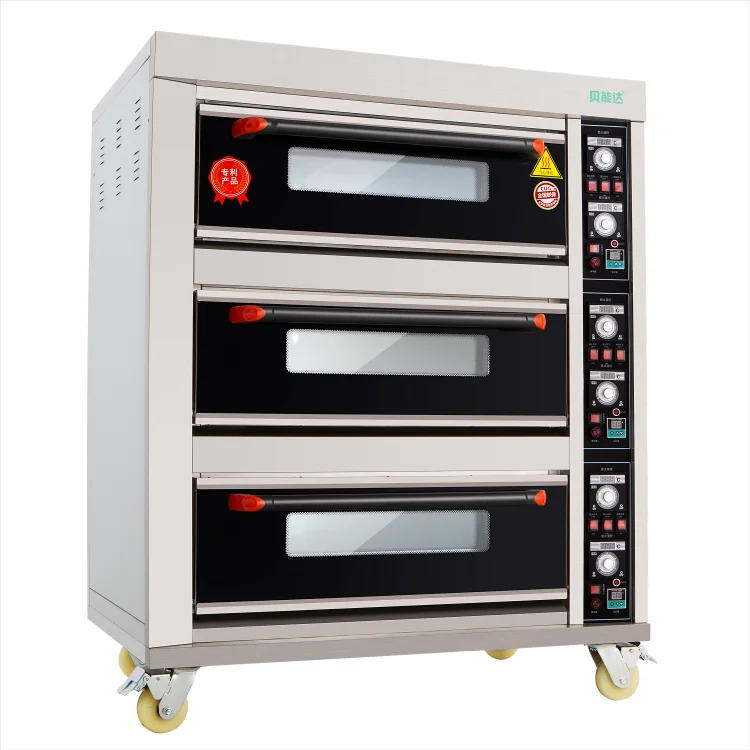Popular Baking Equipment 3 Deck 9 Trays Crown A Electric Deck Oven for Bakery