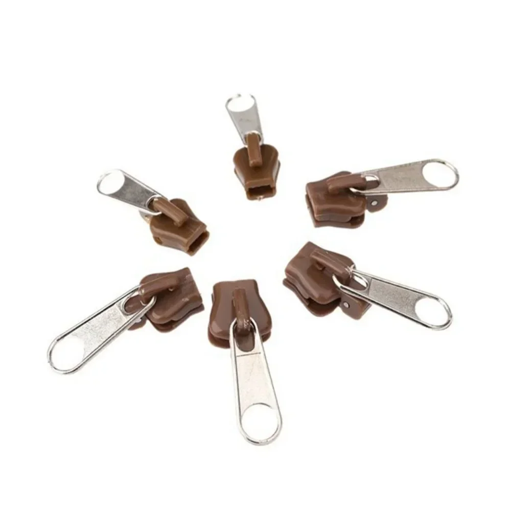 6pcs Instant Zipper Universal Instant Fix Repair Kit Replacement Zip Slider Teeth Multifunctional Clothing Replacement Zipper