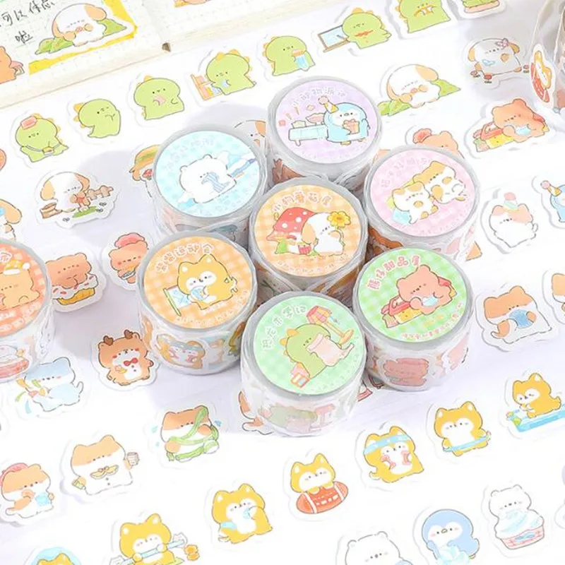 

32 pcs/lot 3cm*3m Kawaii Cat Bear Animal Tape Cute Decoration Sticker Scrapbooking Diary Masking Tape Stationery School Supplies