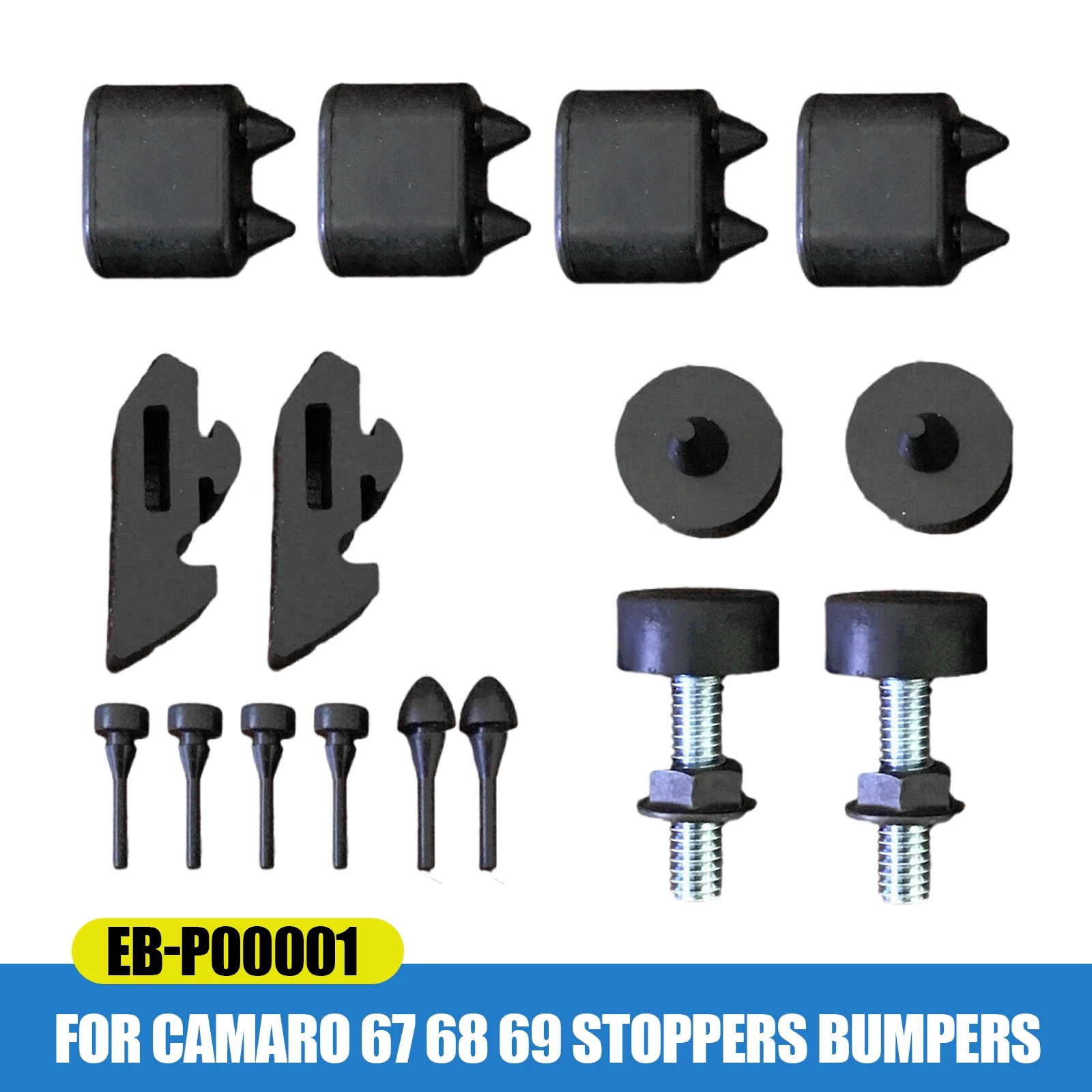 Rubber Stopper Kit and Hood Adjusters For Camaro 67 68 69 Stoppers