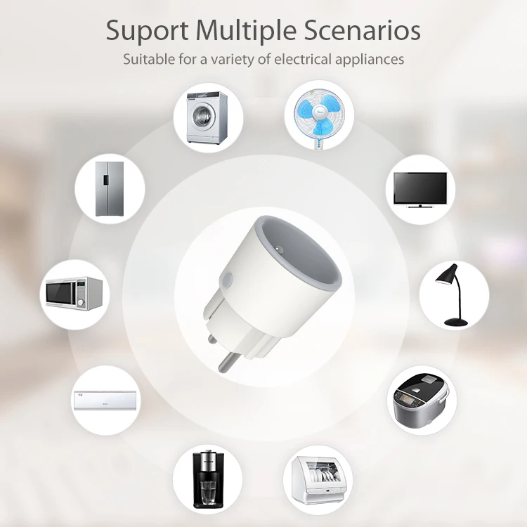Matter Smart Plug with 16A Power Monitoring and WiFi Support for Homekit Alexa G