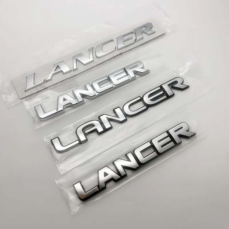ABS for LANCER car Letter Emblem Fender side Rear tail trunk Decals ...