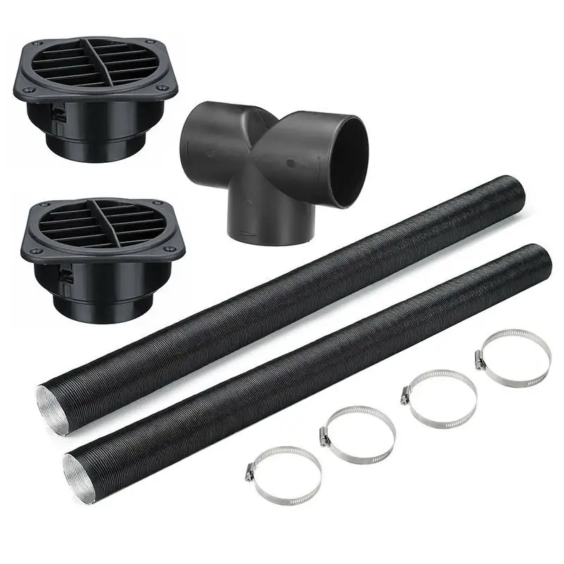 

Heater Pipe 75mm Car Auto Heater Pipe Duct T Type Y Warm Air Outlet Vent Hose Clips Set For Parking Diesel Heater For Webast