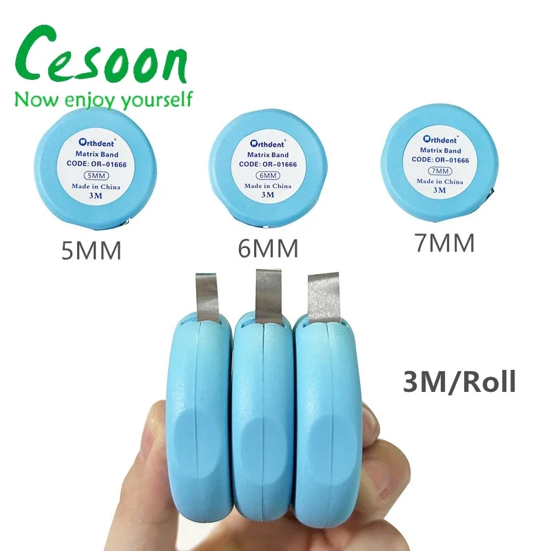 3M Dental Matrix Bands Strips Roll Acciaio Inossidabile Formatura Lamiera Lucidatura Denti 5Mm/6Mm/7Mm Larghezza Materiali Di Consumo Odontoiatria Den