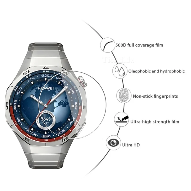 Premium 5-Pack Tempered Glass Screen Protector Film - Anti-Scratch Watch Accessories