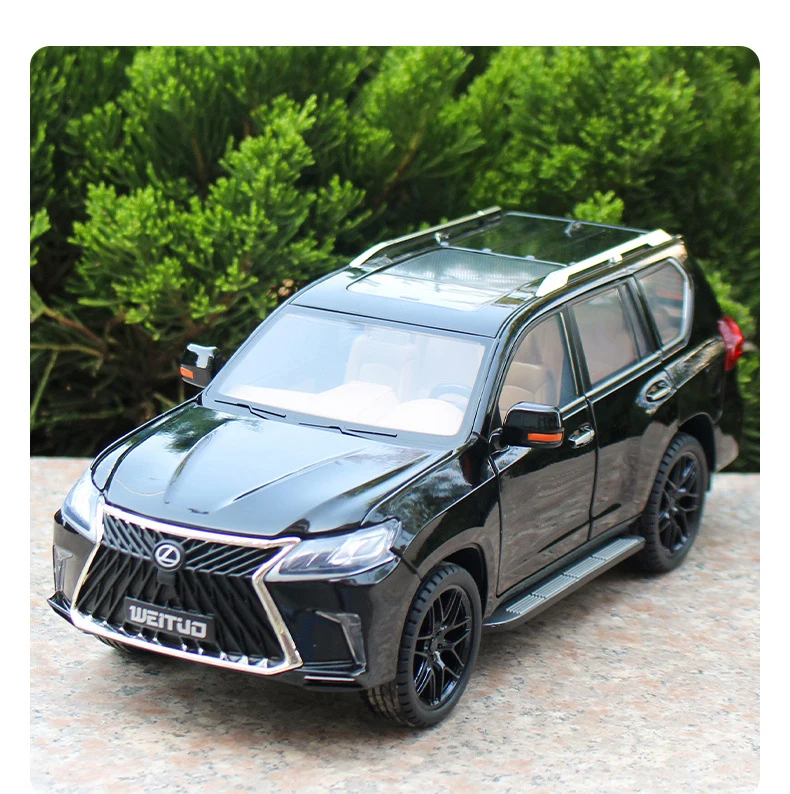High Simitation 1:18 Lexus Lx570 Off-Road Suv Alloy Car Model Diecast Pull Back Car Red &Amp; Silver Color