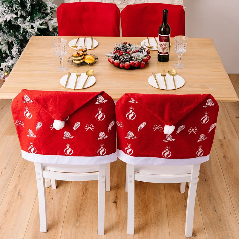 

Non-Woven Chair Cover Christmas Decoration For Home Table Dinner Chair Back Decor New Year Party Supplies Xmas Decoration