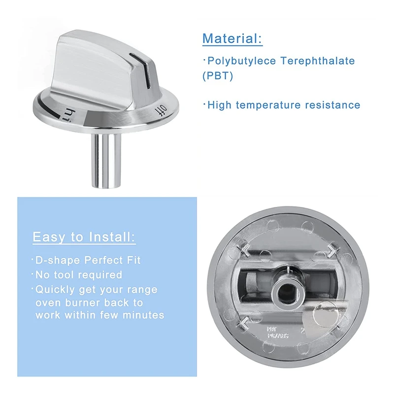 5 Packs Upgrade 5304525746 Range Oven Knobs Compatible With Frigidaire Gas Stove Range Oven Knobs