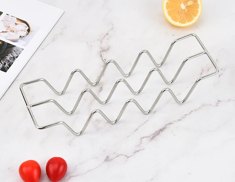 1pc steel taco holder with 4 slot mexico pancake rack food tray kitchen tools taco holder