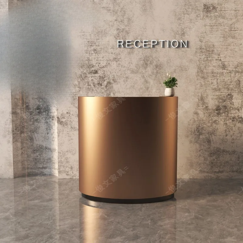 Church Pulpit Showroom Small Bar Arc Restaurant Beauty Salon Steel Front Desk Hotel Reception Desk Atril Conferencia Podium