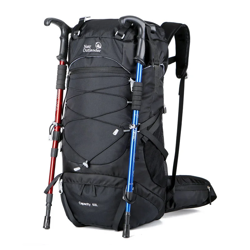 50L Men's Outdoor Nylon Breathable Hiking Backpack Waterproof