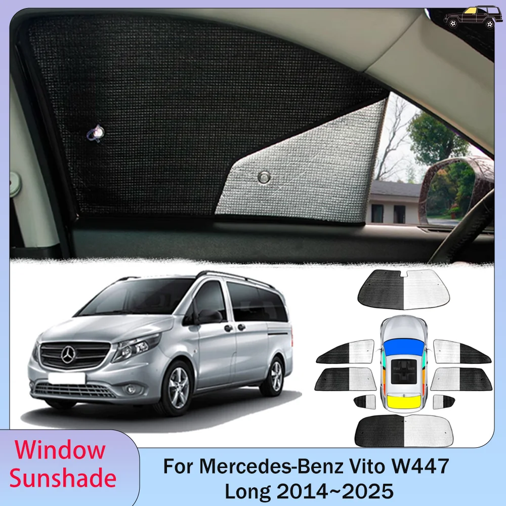Für Mercedes-Benz Vito W447 Lange 2014 ~ Auto Sonnenschirm Dachfenster Windschutzscheibe Sonnenschutz Schutz UV Sonnenschirm Zubehör
