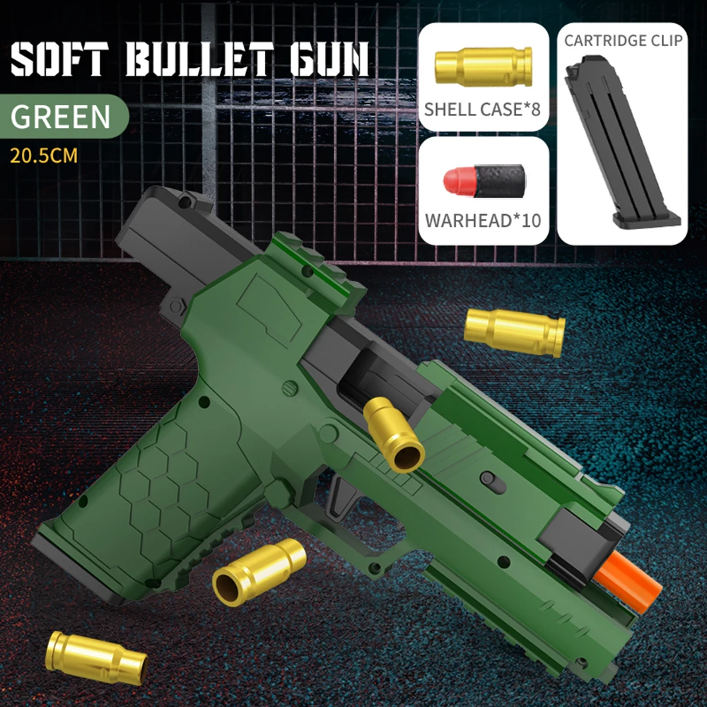 1:1 Model Splat Ball Gun Manual Shell Ejection Soft Bullet Toy Gun For Kids Pistol Weapons Range Ejecting Gel Blasters Gun Gift 5